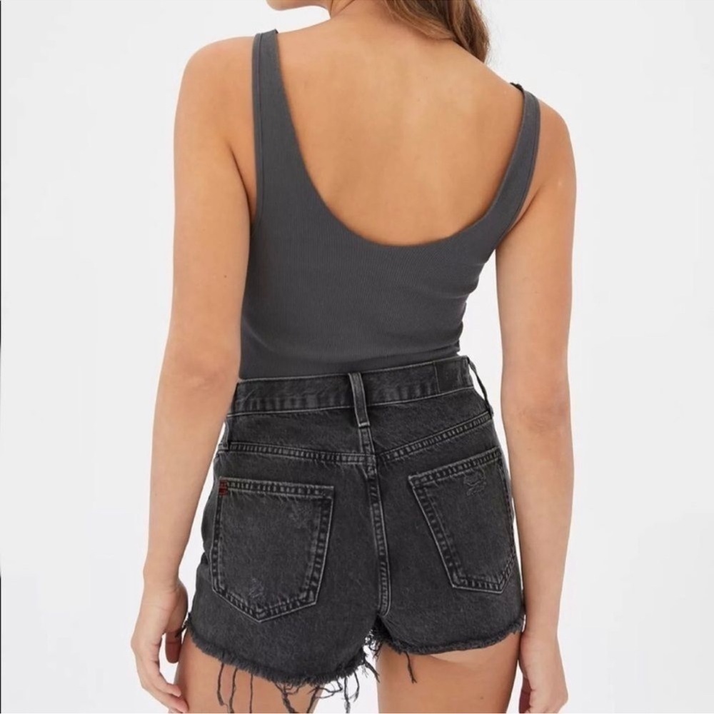 Urban Outfitters BDG Girlfriend High Rise Washed Black Shorts Distressed